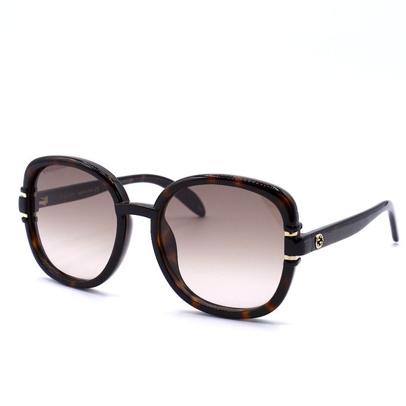 NEW GUCCI GG1068SA 002 HAVANA BROWN AUTHENTIC SUNGLASSES - Picture 1 of 12